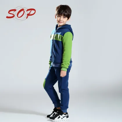 Boys boutique clothes custom sweatshirt kids hoodies boys zipper cardigan sport suits