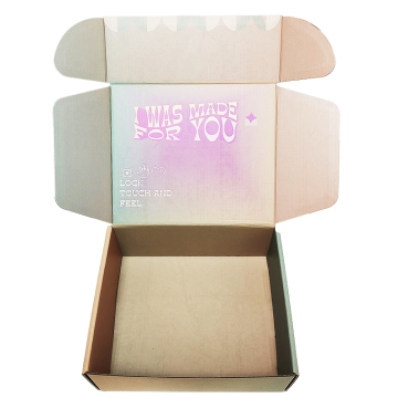 Benutzerdefinierte Design flach Kraft Wellblecher Mailer -Box - 12x12x5 Versandboxen (3x3x7)