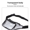 PVC Waist Pack PVC Αδιάβροχη τσάντα ώμου Διαφανές πακέτο μέσης