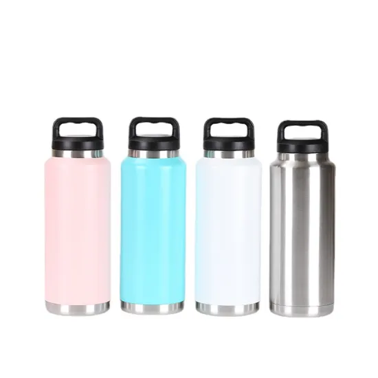 Stainless Steel Sports Water Bottle with Large 36Oz Capacity for Cold and Hot Preservation