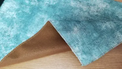 Colorful Knitted Polyester Bronzed Velvet Fabric