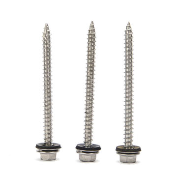Hex Wood Screw Made of Carbon Steel with EPDM Washers: A Self-Drilling and Tapping Roofing Screw