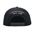 Capas de snapback negras de 5 paneles personalizadas