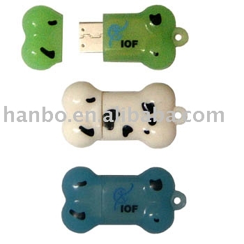 Cartoon USB Flash disk,bone shaped usb storage device,silicon usb flash memory stick,mini usb flash disk,