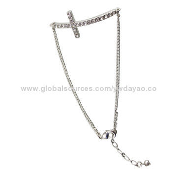 Wholesale sideways cross metal bracelets