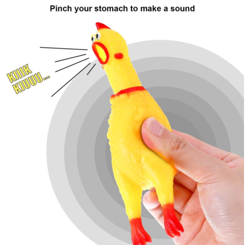 Rubber Chicken Squeaky Dog Toys