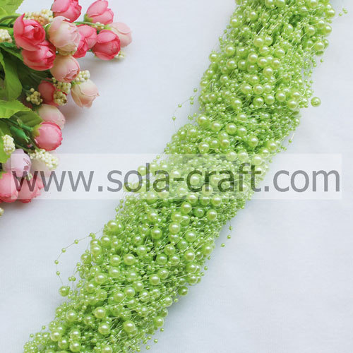 Guirlande de fausses perles imitation vert fruit 3 &amp; 8MM pour bijoux à bricoler soi-même