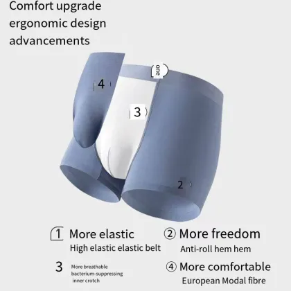 Breathable Sexy Ice Silk Boxer Shorts for Men - Cool Summer Underwear