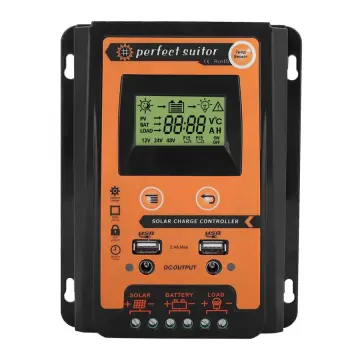 12V/24V Solar Charge Controller 30A 50A 70A MPPT Solar Charge Controller Solar Panel Battery Regulator Dual USB LCD Display