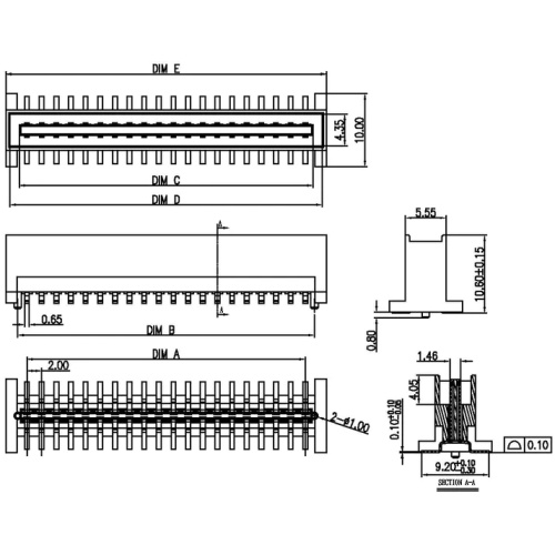 Wholesale single-slot male end board-to-board connectors