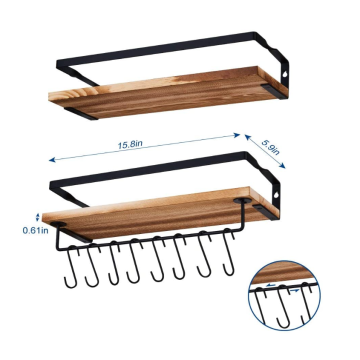 Estantes de madera para estantes de montaje en pared