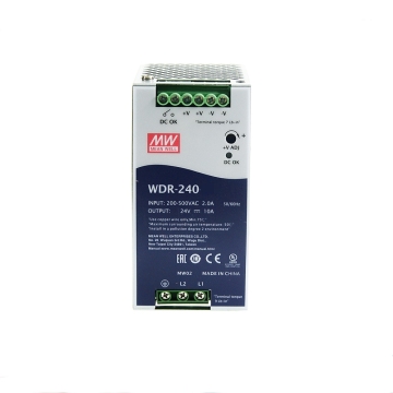 MEAN WELL WDR Series Switching Power Supply - 60W to 480W DIN Rail Mount