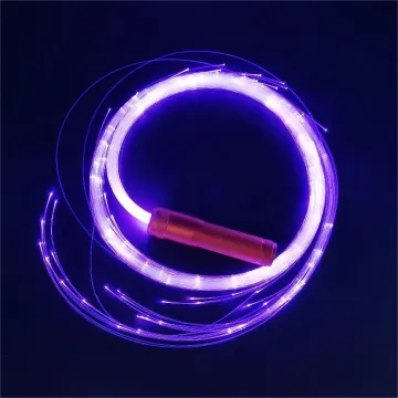 Popular LED Fiber Optic Light Dancing Whip with Custom OEM Logo & Aluminum Alloy Handle