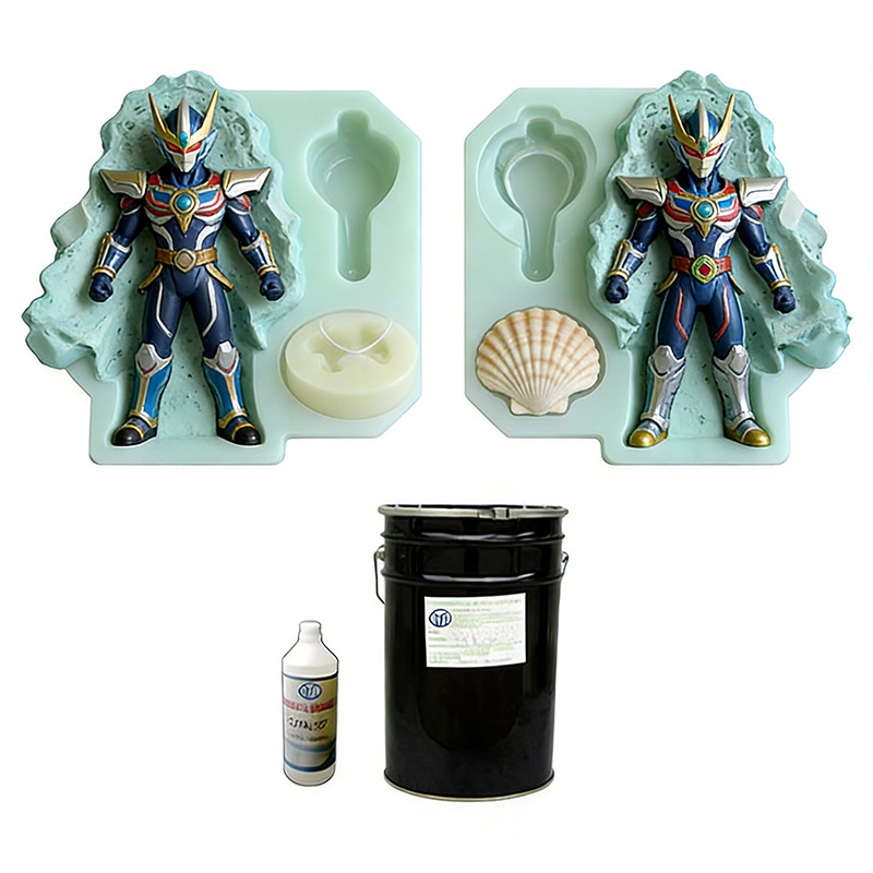 Condensation curing silicone mold rubber