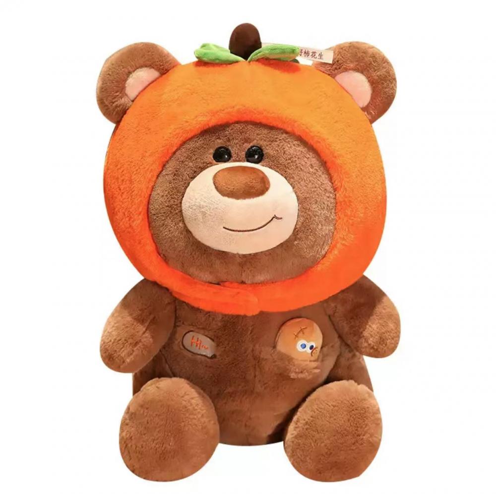 Persimmon Happy Bear en peluche en peluche en peluche