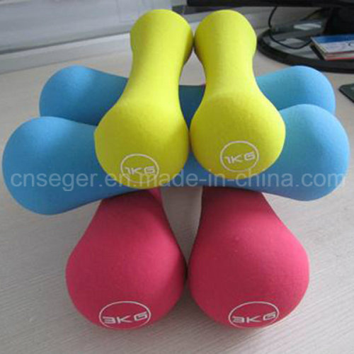 Vinyl Coating Bone Shape Dumbbells for Yoga