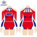 2021 fashion design mesh long sleeves cheerleading uniforms