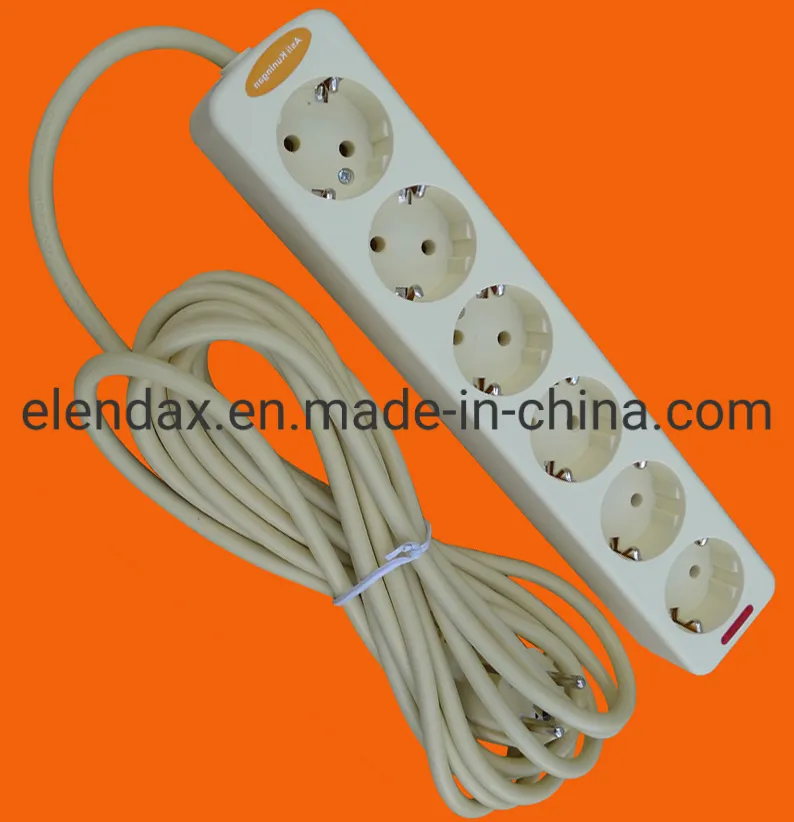 4-сторонний европейский удлинитель 10/16 А с переключателем (E5004ES)