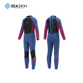 Zeegeacht meisjes blauwe kleur 2 mm duiken wetsuits