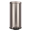 Kitchen Stainless Steel Round Step-on Trash Can