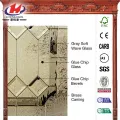 Decorative Glass 1/2 Lite Primed Steel Prehung Front Door
