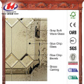 Decorative Glass 1/2 Lite Primed Steel Prehung Front Door