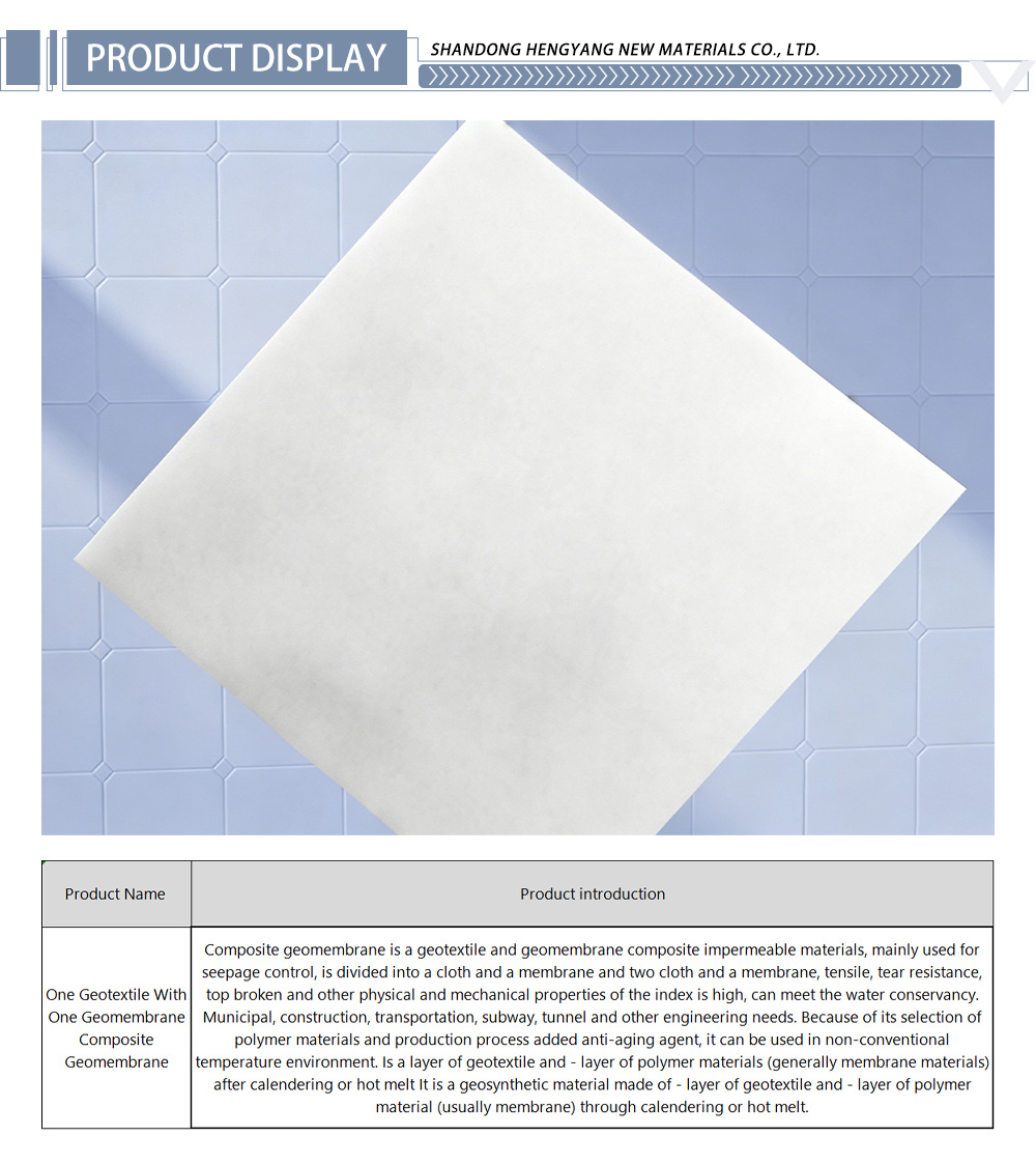 One Geotextile With One Geomembrane Composite Geomembrane 45-X