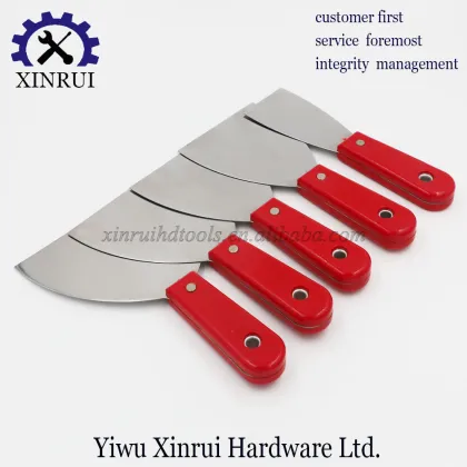 Red Plastic Handle Putty Knife for Drywall and Building Construction