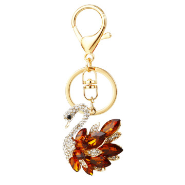 2026 New Products Swan Rhonestone Keychain Personalized Gift