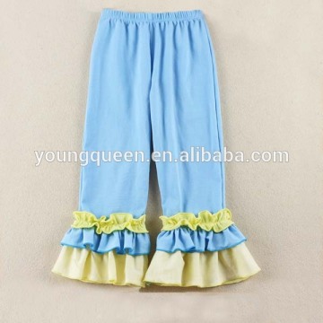 NL60 girls casual pants girls lotus leaf lace sky blue cotton pant icing baby leggings