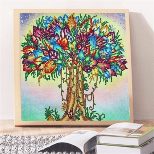 5D Diamond Målning Kit Tree Cross Stitch