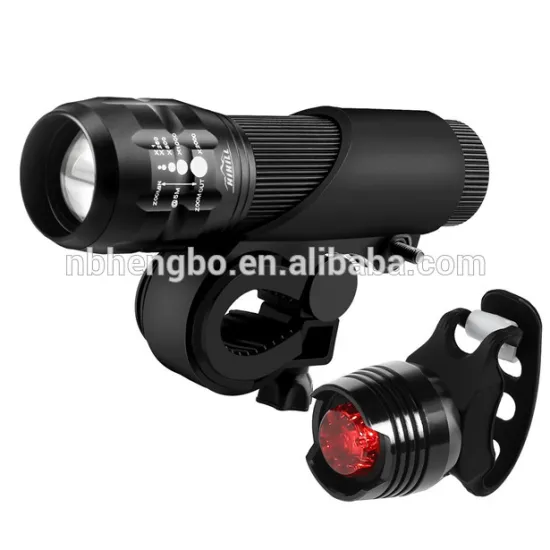 Wholesale best selling mountain bike light sets Aluminum headlight with flashing taillight