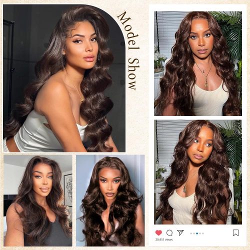 Chocolate Brown Lace Front Wig 13x4