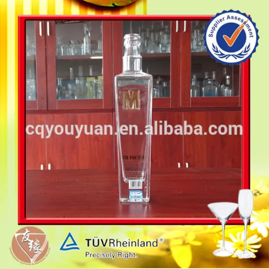 Cheapest liquor vodka packing transparent glass bottle 500 ml