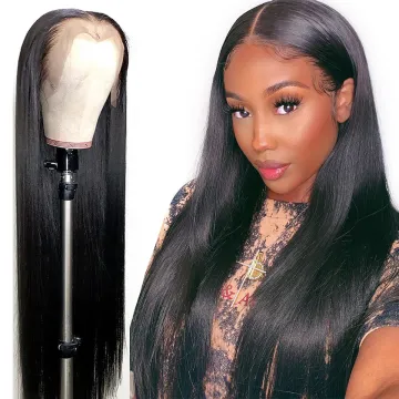 Cuticle Aligned Remy Virgin Human Hair 13x4 Lace Front Wigs Pre Plucked Hairline Brazilian Straight Lace Frontal Wig