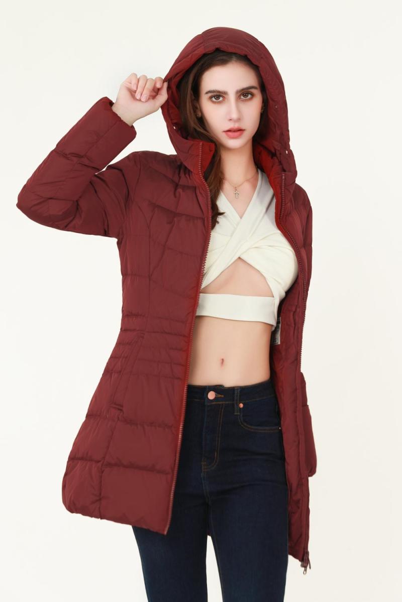 Slim-Fit Long Down Cotton Coat