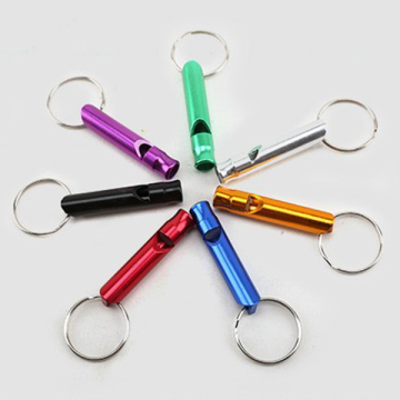 SOS Whistles Zinc Alloy Metal Whistle With Key Ring