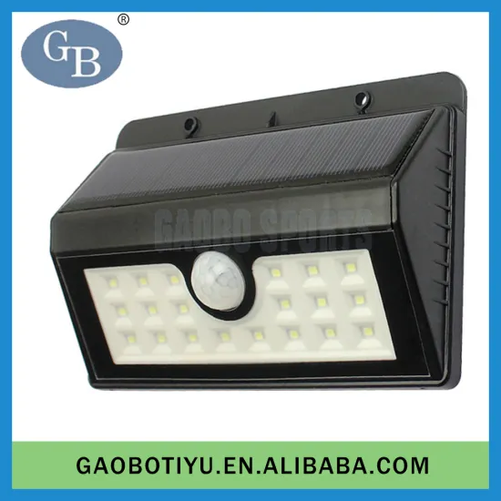 IP65 20LED Three Modes Solar Powered PIR Sensor Wall Light