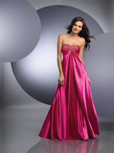 Pink And White Evening Dress 