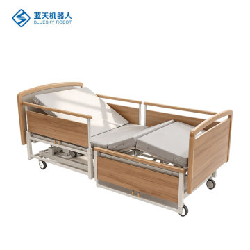 Cama de enfermagem elétrica com trilho lateral tipo dividido