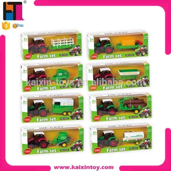 1076093 kids play set alloy farm toy farmer toys small farm tractor