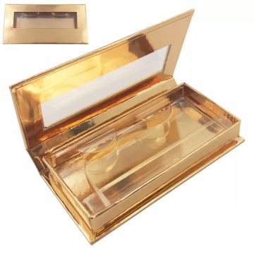 Private Label Custom Eyelash Packaging Boxes: Mink Lashes Cheap Empty Gold Lashes Box