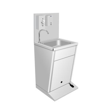 Stainless Steel Washing Sink - Freestanding, Foot Pedal Operated Hand Wash Basin for Restaurants and Hotels in Singapore