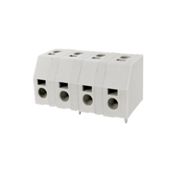 Grey Screwless Electrical Terminal Block 7.5mm Pitch High Temp Spring Termination Block