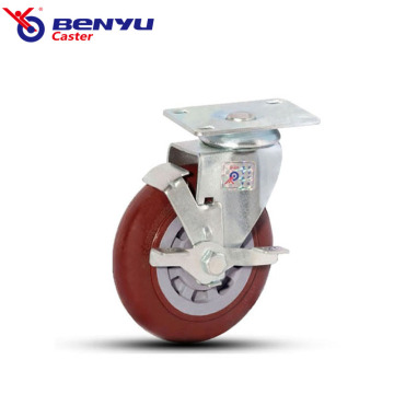 3inch Swivel Plate Caster Wheel with Side Brake