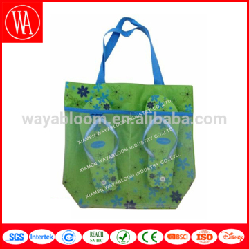 Matching EVA flip flop and beach bag set