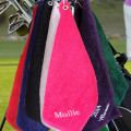 Cotton terry velour golf towel with logo