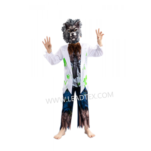 Costumes de loup-garou d'Halloween garçons avec un masque EVA