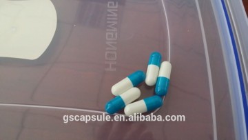 GMP and KOSHER light blue -white empty hard medicinal gelatin capsules 1