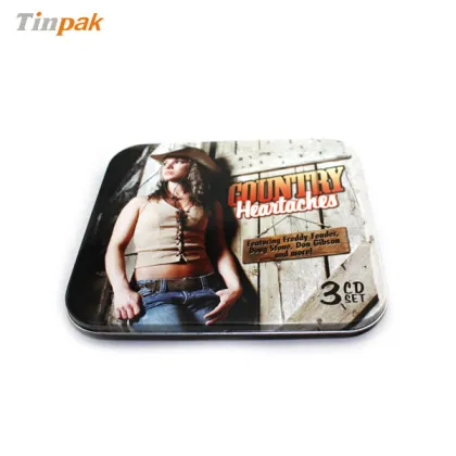 Canada recyclable printed dvd tin packaging box